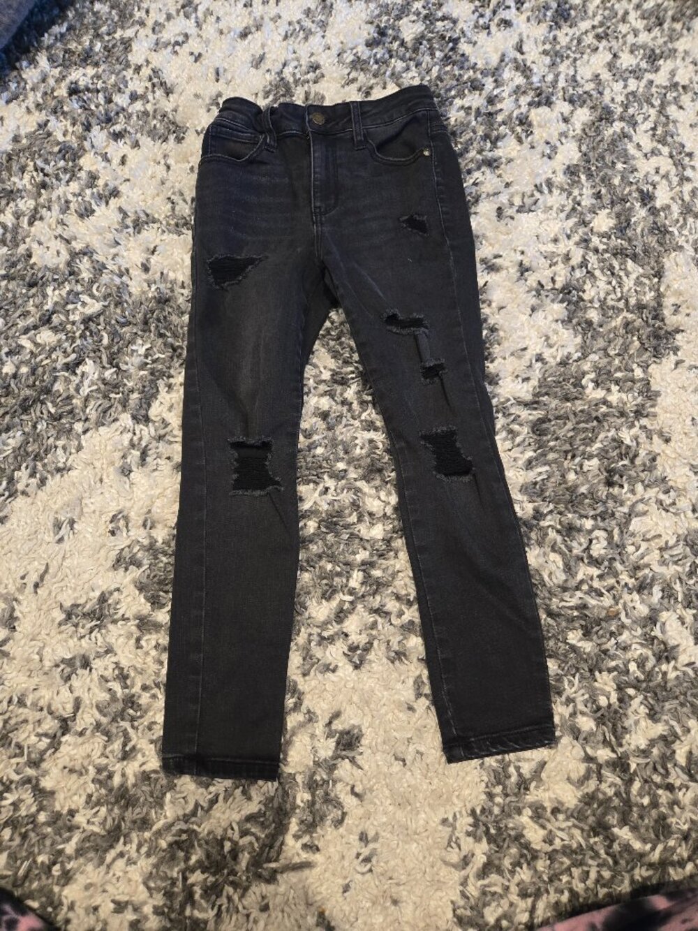 Art Class Girls' Distressed Skinny Jeans | Size 10 | Washed Black